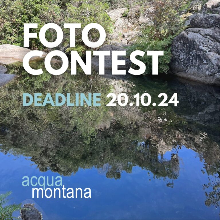 loncandina del foto contest acquamontana, con un'immagine delle "piscine" di Curadureddu